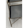 1970′ Série De 3 Tables Gigognes Maison Baguès En Bronze Doré, 3 Plateaux Verre Noirci