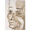Peinture à l’eau sur papier, portrait d’une femme Africaine, XXème siècle. | Biron Peinture à l’eau sur papier, portrait d’une femme Africaine, XXème siècle.