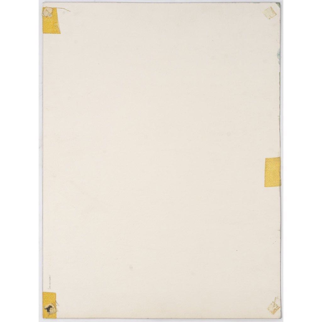 Peinture à l’eau sur papier, portrait d’une femme Africaine, XXème siècle. | Biron Peinture à l’eau sur papier, portrait d’une femme Africaine, XXème siècle.