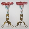 Une Paire De vases de forme Cornets En Opaline Fin XIXème Siècle | Biron ||||||||