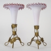 Une Paire De vases de forme Cornets En Opaline Fin XIXème Siècle | Biron Une Paire De vases de forme Cornets En Opaline Fin XIXème Siècle