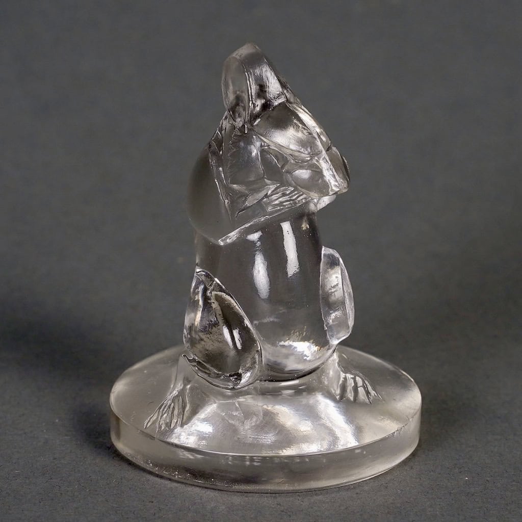 Cachet "Souris" verre blanc de René LALIQUE