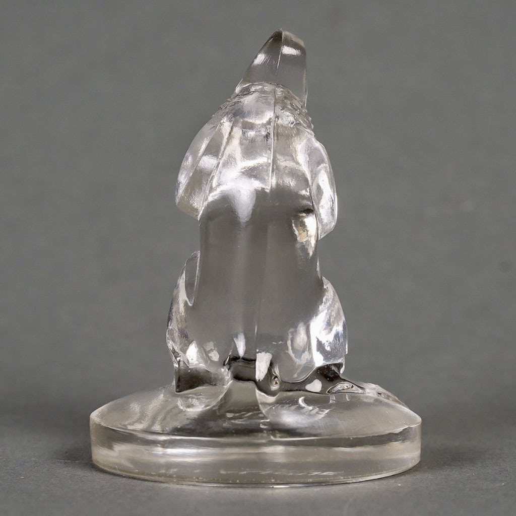 Cachet "Souris" verre blanc de René LALIQUE