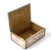 Coffret « Châtaignier » verre blanc patiné sépia sur clinquant argent et métal argenté de René LALIQUE | Biron Coffret "Châtaignier" verre blanc patiné sépia sur clinquant argent et métal argenté de René LALIQUE