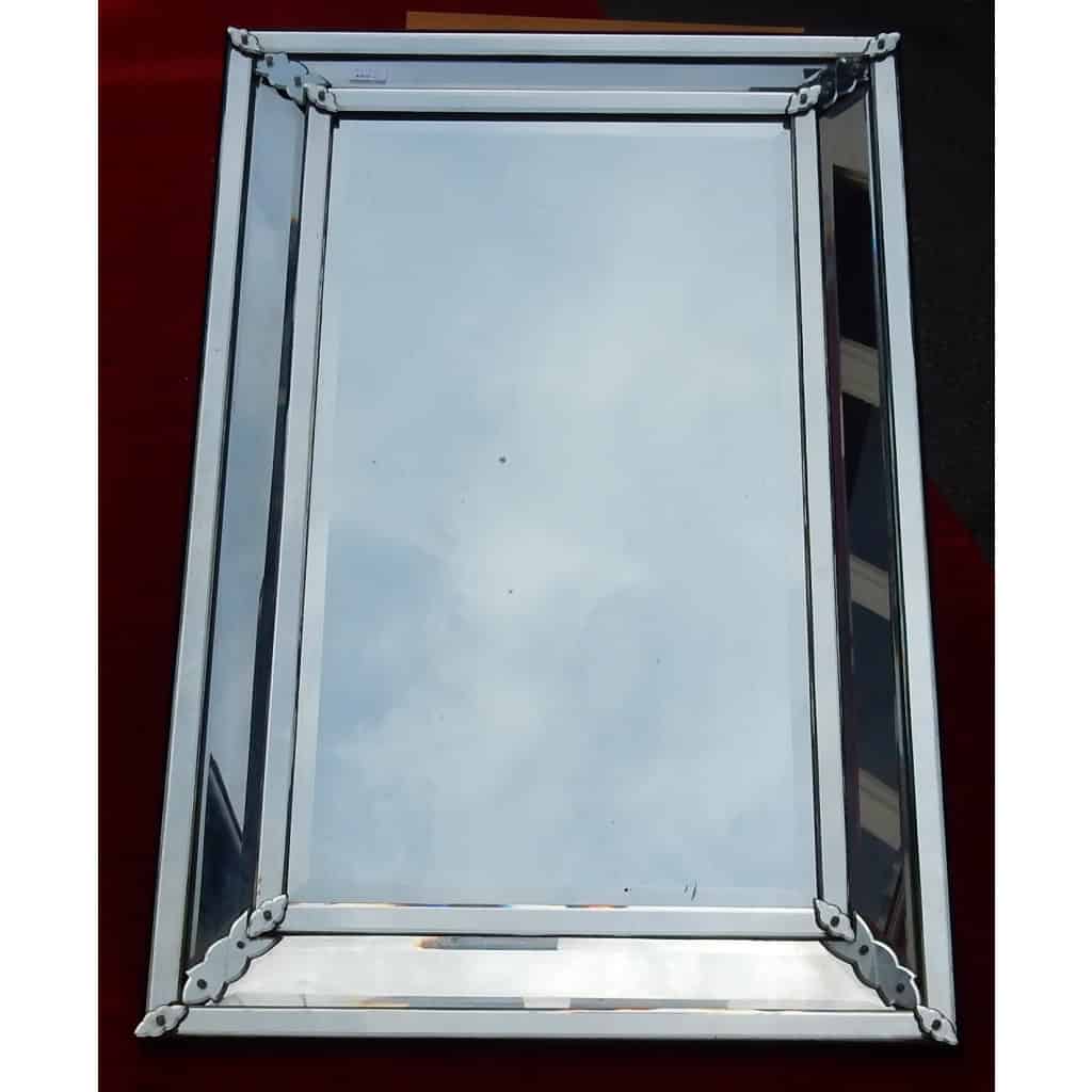 1950′ Miroir Venise à Parecloses Rectangulaire Très Sobre | Biron |||||||||