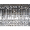 Paire De Plafonniers En Laiton Nickelé, à Pampilles En Cristal | Biron Paire De Plafonniers En Laiton Nickelé, à Pampilles En Cristal