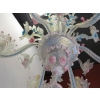 1950′ Lustre Murano à 6 Lumières en Verre Bleu Opalescent et Pâte de Verre Rose | Biron 1950′ Lustre Murano à 6 Lumières en Verre Bleu Opalescent et Pâte de Verre Rose
