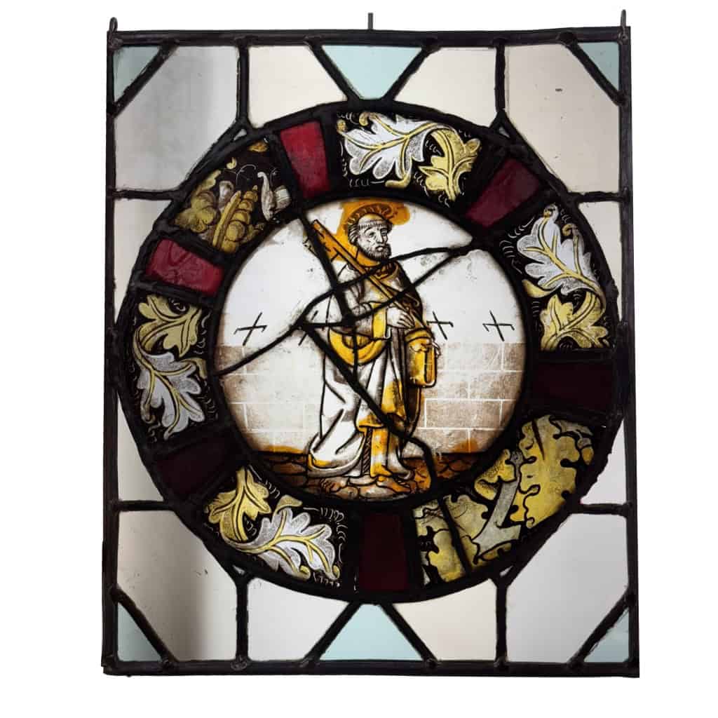 Vitrail Saint Pierre XVe (37 x 31 cm) | Biron ||||||