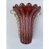 1970′ Vase Cristal Murano Violine et Or Signé Toso 11