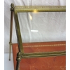 1970′ Étagère en Bronze avec Galerie Maison Baguès et 2 Plateaux Vitre et Gainés de Cuir Beige 13