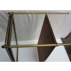 1970′ Étagère en Bronze avec Galerie Maison Baguès et 2 Plateaux Vitre et Gainés de Cuir Beige 16