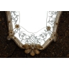 1950/70 Miroir Murano Romantique Avec Paillons d’Or Mr et Mme 11
