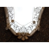 1950/70 Miroir Murano Romantique Avec Paillons d’Or Mr et Mme 16