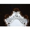 1950/70 Miroir Murano Romantique Avec Paillons d’Or Mr et Mme 17