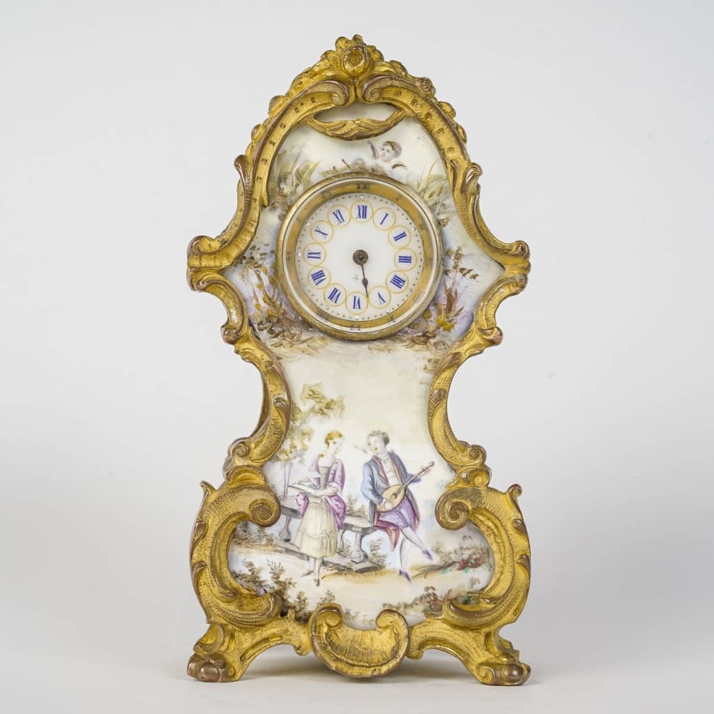 Une Miniature Pendule En émail Fin XIXè Siècle | Biron |||||||||