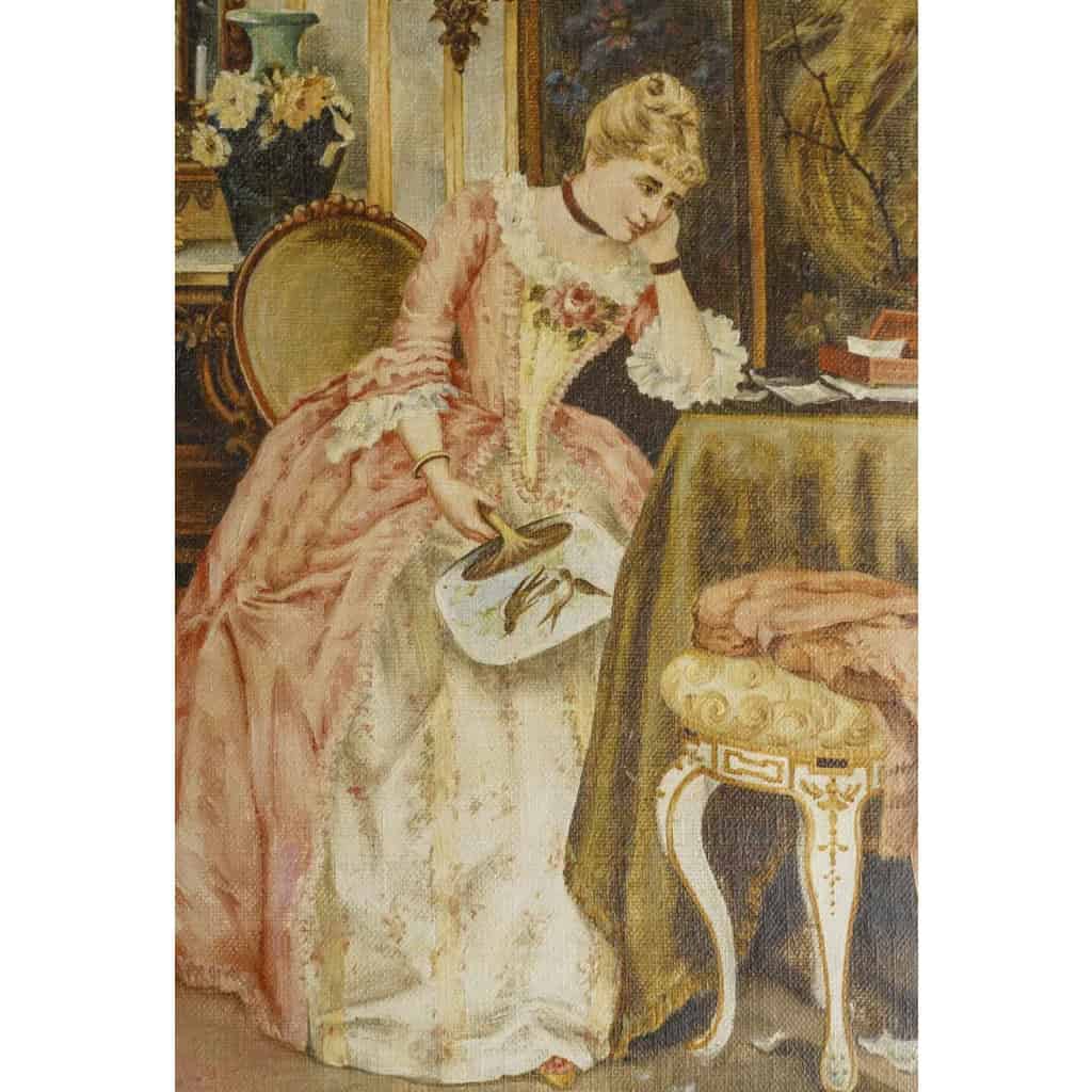 Une Paire De Tableaux Scènes Galante époque Napoleon III | Biron Une Paire De Tableaux Scènes Galante époque Napoleon III