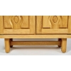 1950 Solid oak low cabinet by Guillerme et Chambron | Biron 1950 Solid oak low cabinet by Guillerme et Chambron