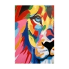 Peinture d’un lion, peinture acrylic, XXIème Siècle. | Biron ||||||