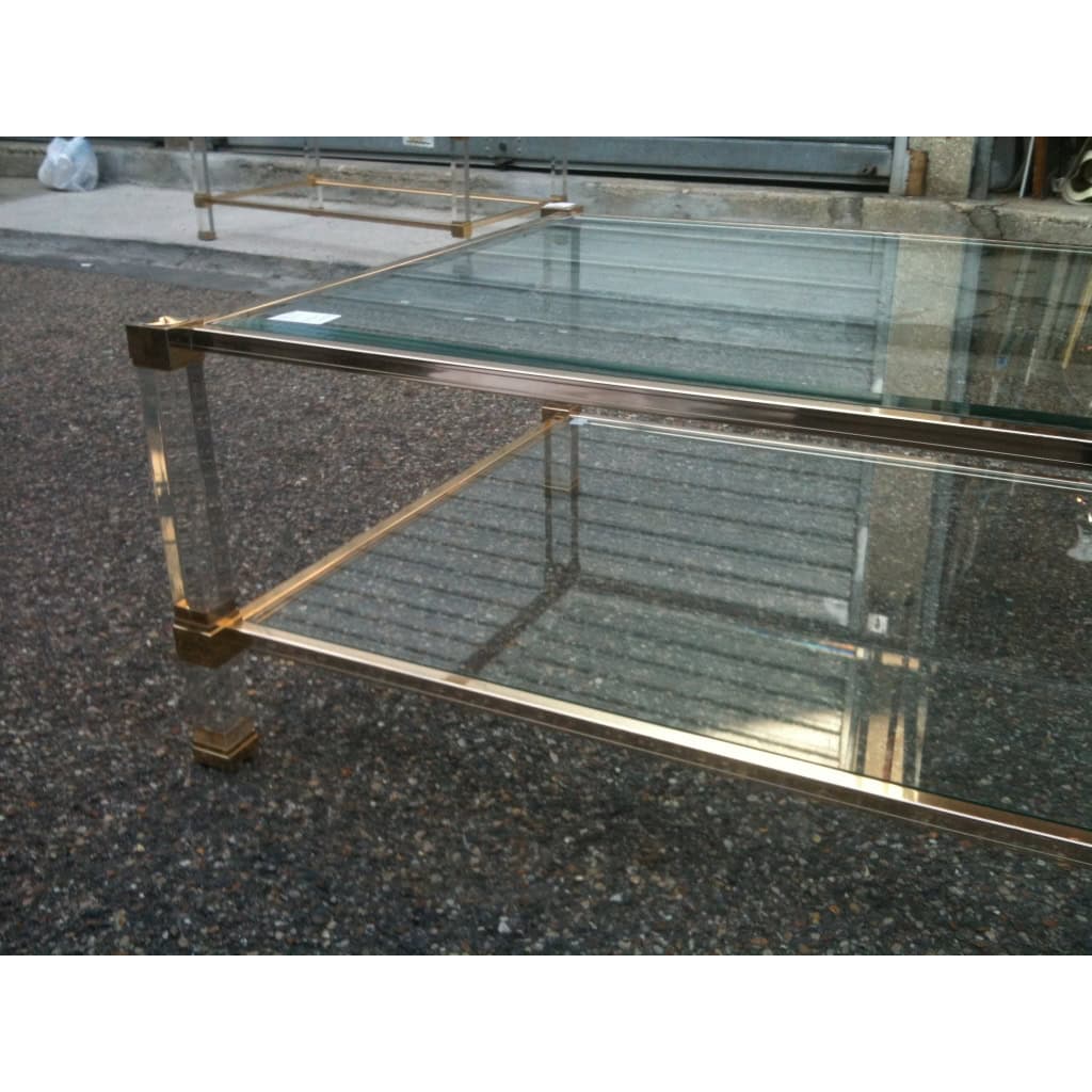 1970′ Paire de Tables Basses en Altuglas Pierre Vandel