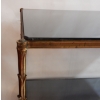 1950/70′ Table d’Appoint en Bronze Doré Décor Palmier Maison Charles