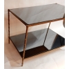 1950/70′ Table d’Appoint en Bronze Doré Décor Palmier Maison Charles