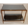 1950/70′ Table d’Appoint en Bronze Doré Décor Palmier Maison Charles