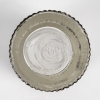 Flacon « Fleurs Vives » verre blanc émaillé noir de René LALIQUE pour Volnay. | Biron Flacon "Fleurs Vives" verre blanc émaillé noir de René LALIQUE pour Volnay.