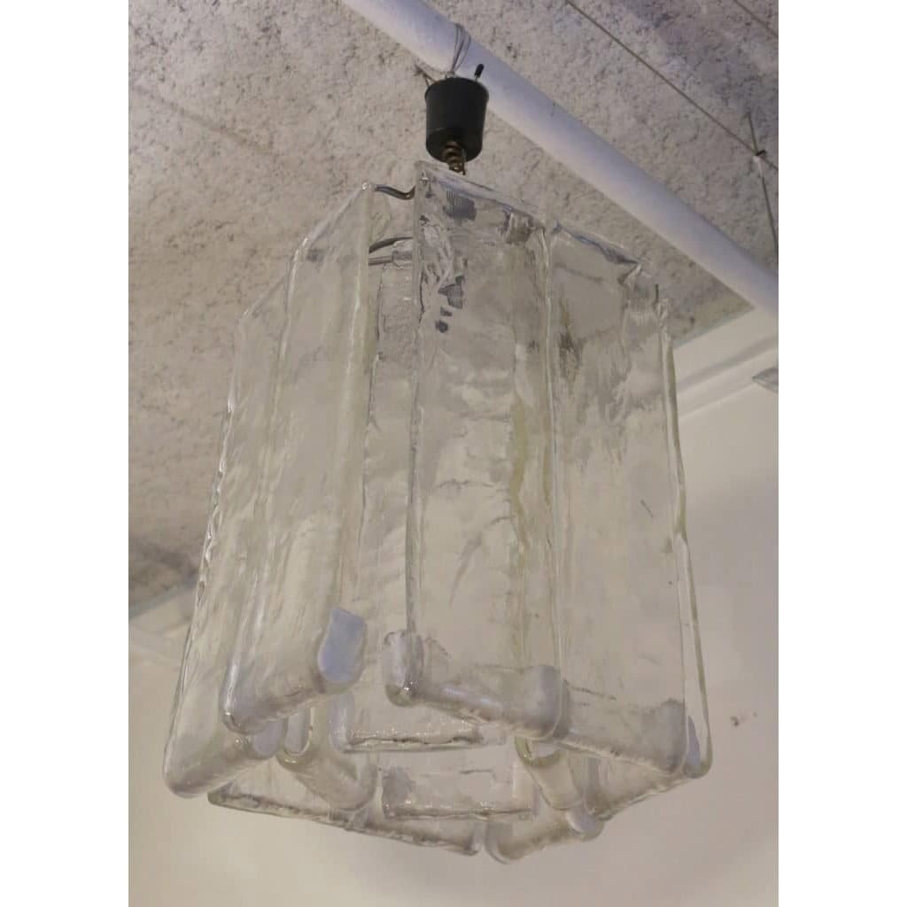 1950′ Paire de Lustres Venini en Forme de Cage Cristal de Murano | Biron 1950′ Paire de Lustres Venini en Forme de Cage Cristal de Murano