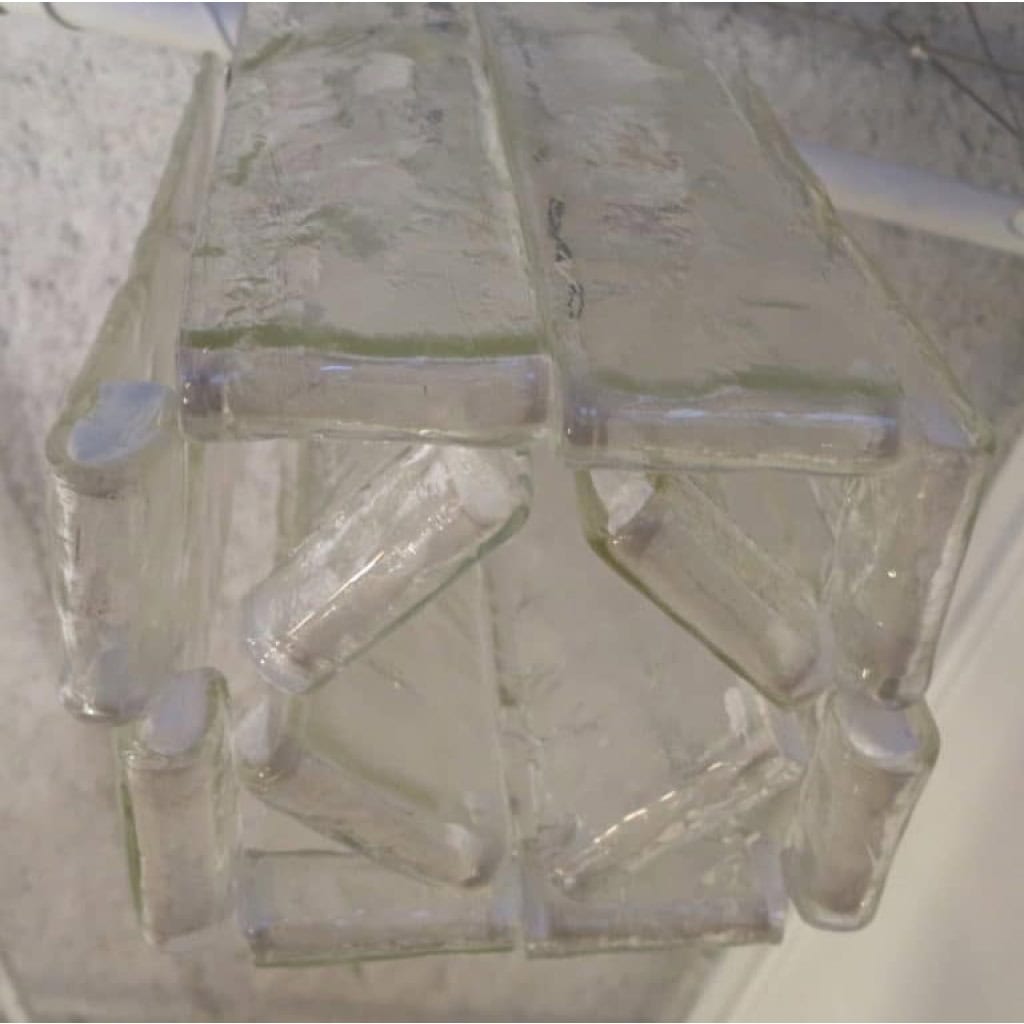 1950′ Paire de Lustres Venini en Forme de Cage Cristal de Murano | Biron 1950′ Paire de Lustres Venini en Forme de Cage Cristal de Murano