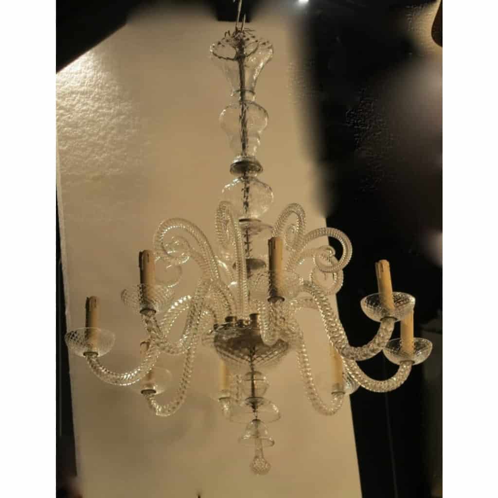 1900/20′ Lustre Cristal 8 Bras et 8 Crosses