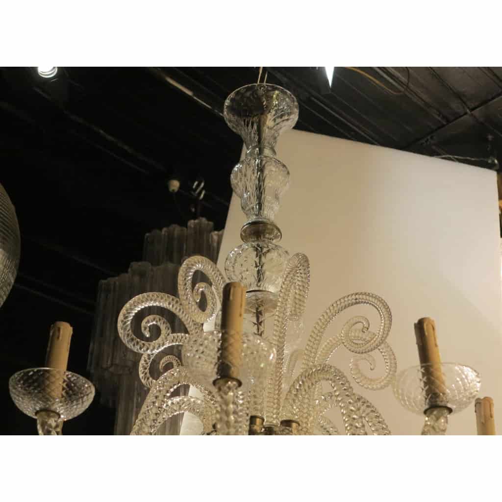 1900/20′ Lustre Cristal 8 Bras et 8 Crosses
