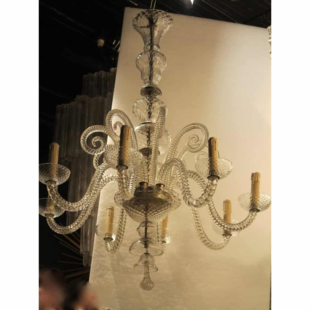 1900/20′ Lustre Cristal 8 Bras et 8 Crosses