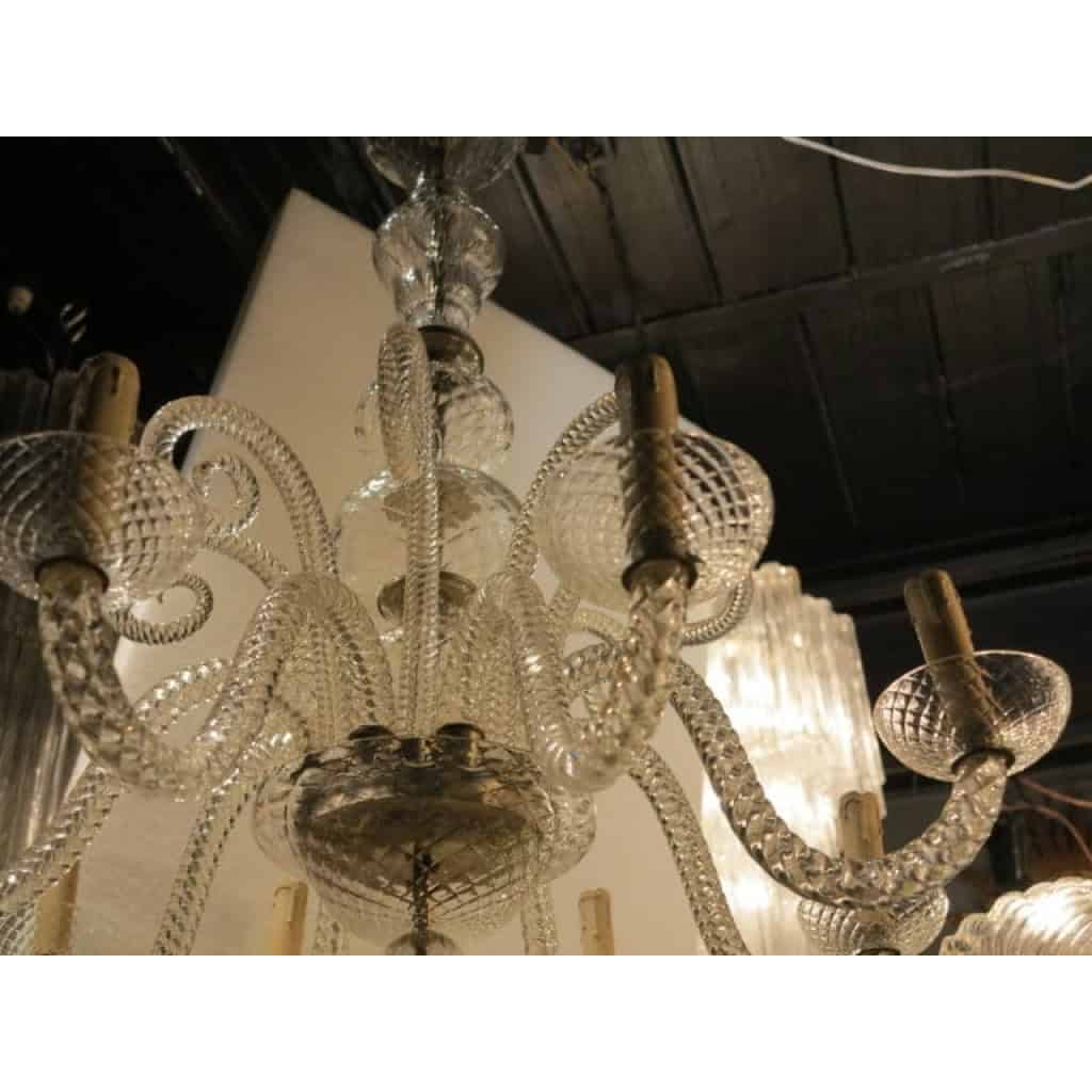 1900/20′ Lustre Cristal 8 Bras et 8 Crosses