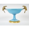 Pair de vase en Opaline turquoise monture en bronze doré avec un coupe au milieu d’époque Charles X | Biron Pair de vase en Opaline turquoise monture en bronze doré avec un coupe au milieu d’époque Charles X
