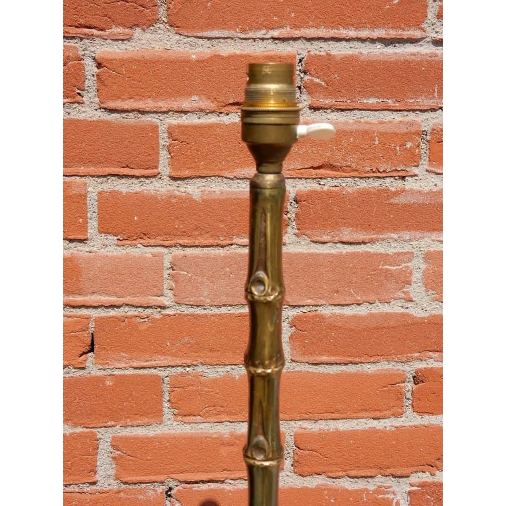 1950/70 Deux Lampadaires Similaires En Bronze Doré Maison Baguès Modèle Bambou | Biron 1950/70 Deux Lampadaires Similaires En Bronze Doré Maison Baguès Modèle Bambou