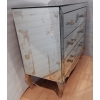 1940/50′ Commode Art Déco Miroir Vintage 3 Tiroirs 6 Poignées Verre | Biron 1940/50′ Commode Art Déco Miroir Vintage 3 Tiroirs 6 Poignées Verre