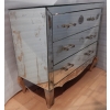 1940/50′ Commode Art Déco Miroir Vintage 3 Tiroirs 6 Poignées Verre | Biron 1940/50′ Commode Art Déco Miroir Vintage 3 Tiroirs 6 Poignées Verre