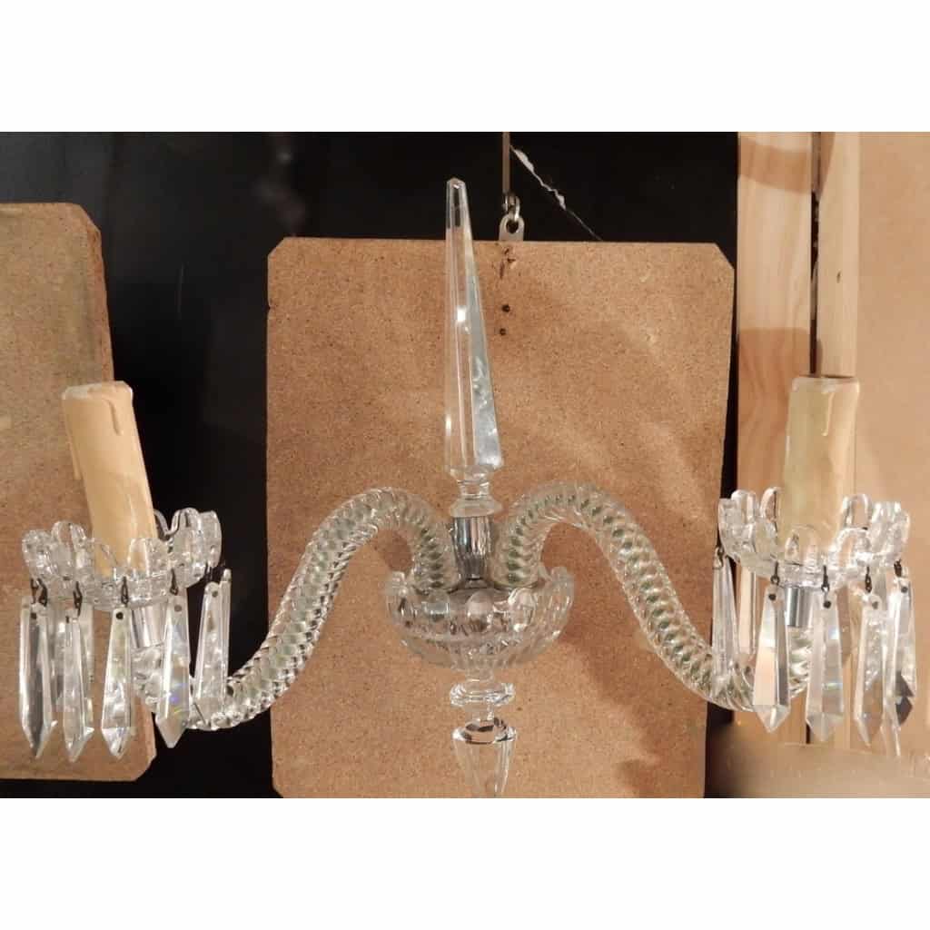1940/50′ Paire d’Appliques Au Poignard En Cristal De Baccarat | Biron 1940/50' Paire d'Appliques Au Poignard En Cristal De Baccarat