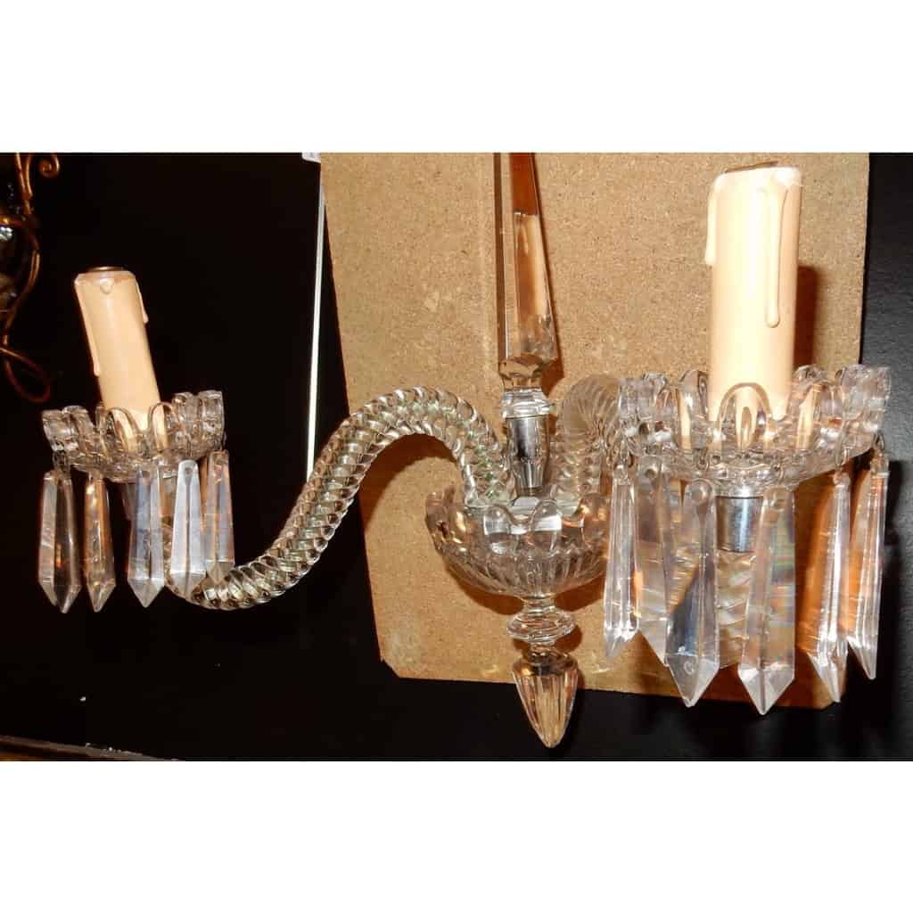 1940/50′ Paire d’Appliques Au Poignard En Cristal De Baccarat | Biron 1940/50' Paire d'Appliques Au Poignard En Cristal De Baccarat