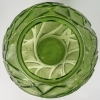 Vase « Sauterelles » verre vert absinthe patiné blanc de René LALIQUE | Biron Vase "Sauterelles" verre vert absinthe patiné blanc de René LALIQUE