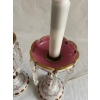 1970′ Paire de Lampes Baccarat Overlay | Biron 1970′ Paire de Lampes Baccarat Overlay