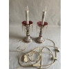 1970′ Paire de Lampes Baccarat Overlay | Biron 1970′ Paire de Lampes Baccarat Overlay