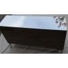 1950/70′ Paire De Buffets Miroir Avec Décor Fleurs Églomisées