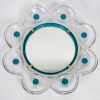 Miroir « Floride » cristal blanc et application turquoise de Marc LALIQUE | Biron |||||