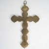 Crucifix « souvenir de Rome » avec vues des monuments de la ville, en micromosaïque, travail italien, fin du XIXe siècle. | Biron Crucifix "souvenir de Rome" avec vues des monuments de la ville, en micromosaïque, travail italien, fin du XIXe siècle.