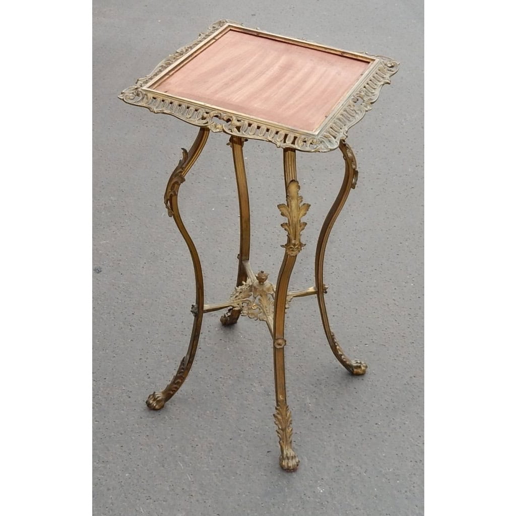 1880/1900′ Sellette Style Louis XIV Bronze Et Opaline 9