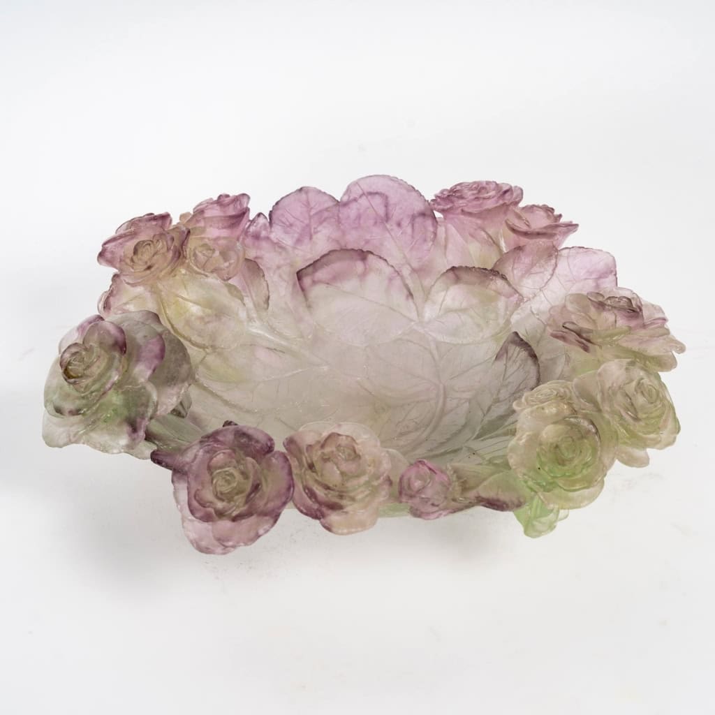 Coupe « Roses » cristal polychrome de DAUM FRANCE | Biron |||||||