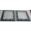 1970/80 Paire De Miroirs Venise Style Louis 14 Avec Ornements En Verre Bleu | Biron ||||||||||||