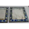 1970/80 Paire De Miroirs Venise Style Louis 14 Avec Ornements En Verre Bleu | Biron 1970/80 Paire De Miroirs Venise Style Louis 14 Avec Ornements En Verre Bleu