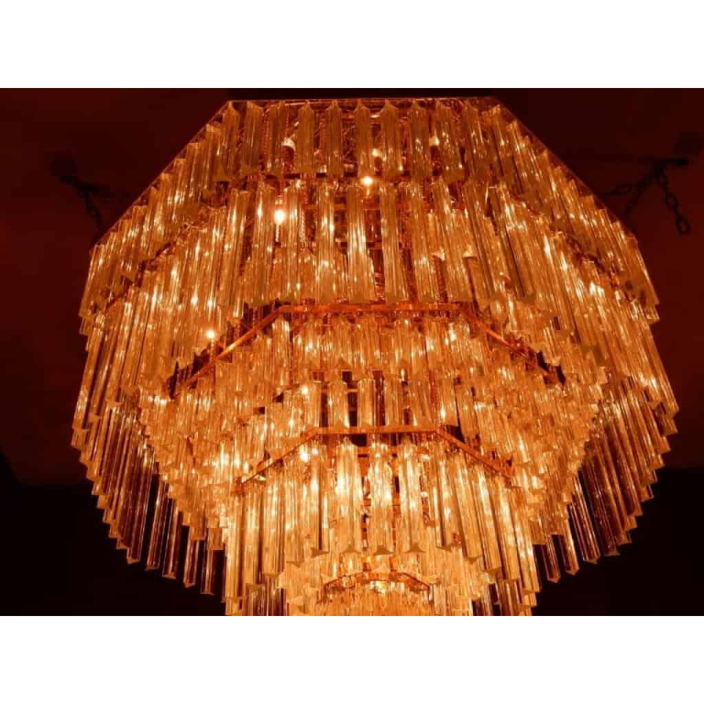 1970′ Lustre Plafonnier Murano Venini | Biron 1970′ Lustre Plafonnier Murano Venini